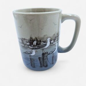 Vintage Otagiri seagull nautical embossed mug